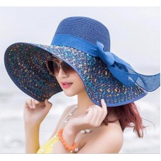 Mujer Visor Hat Foldable Chiffon Floppy Sun Hat Wide Brim Hat UV Protection  eb-23246267